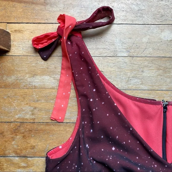 Eshakti ombré star print Georgette dress - Picture 3 of 16